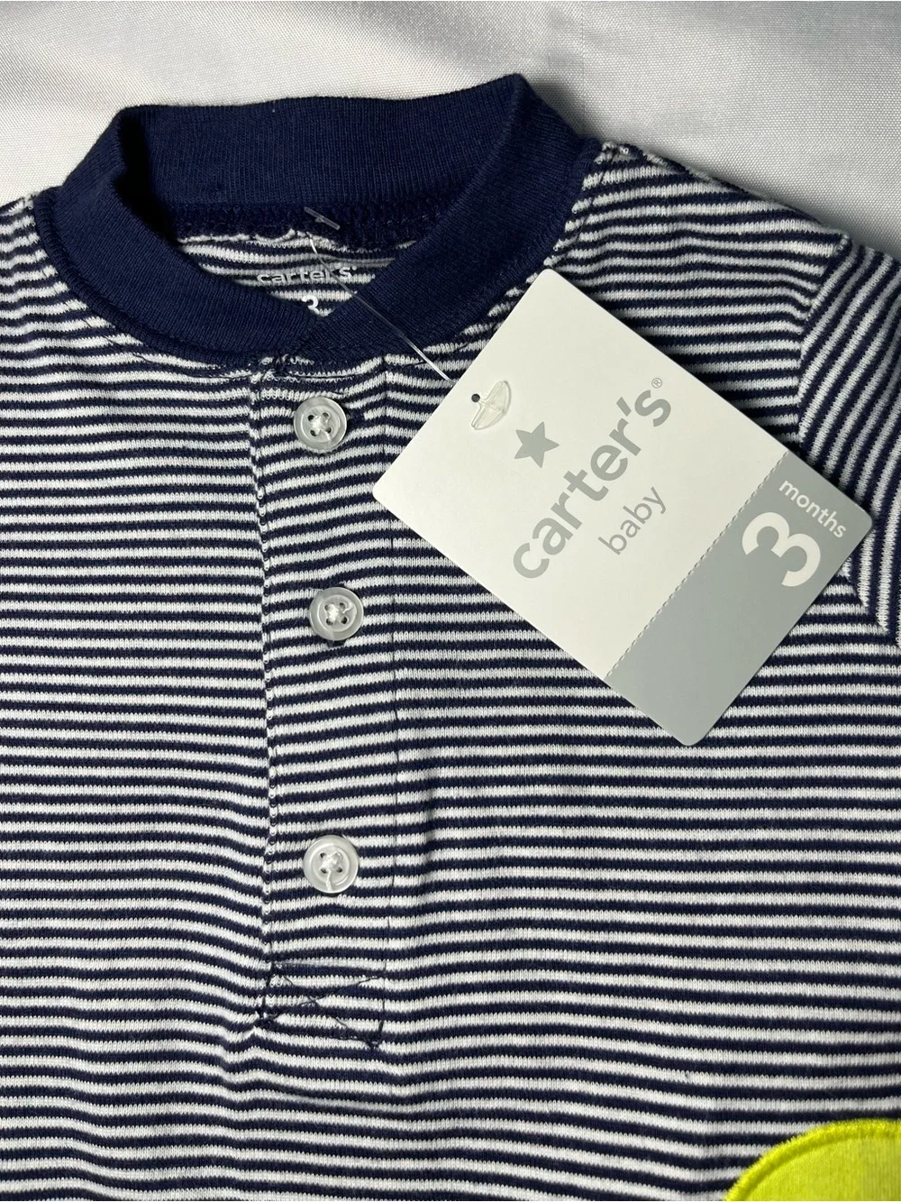 Carter’s Baby Boy 3M Romper Octopus Blue Striped One-Piece NWT